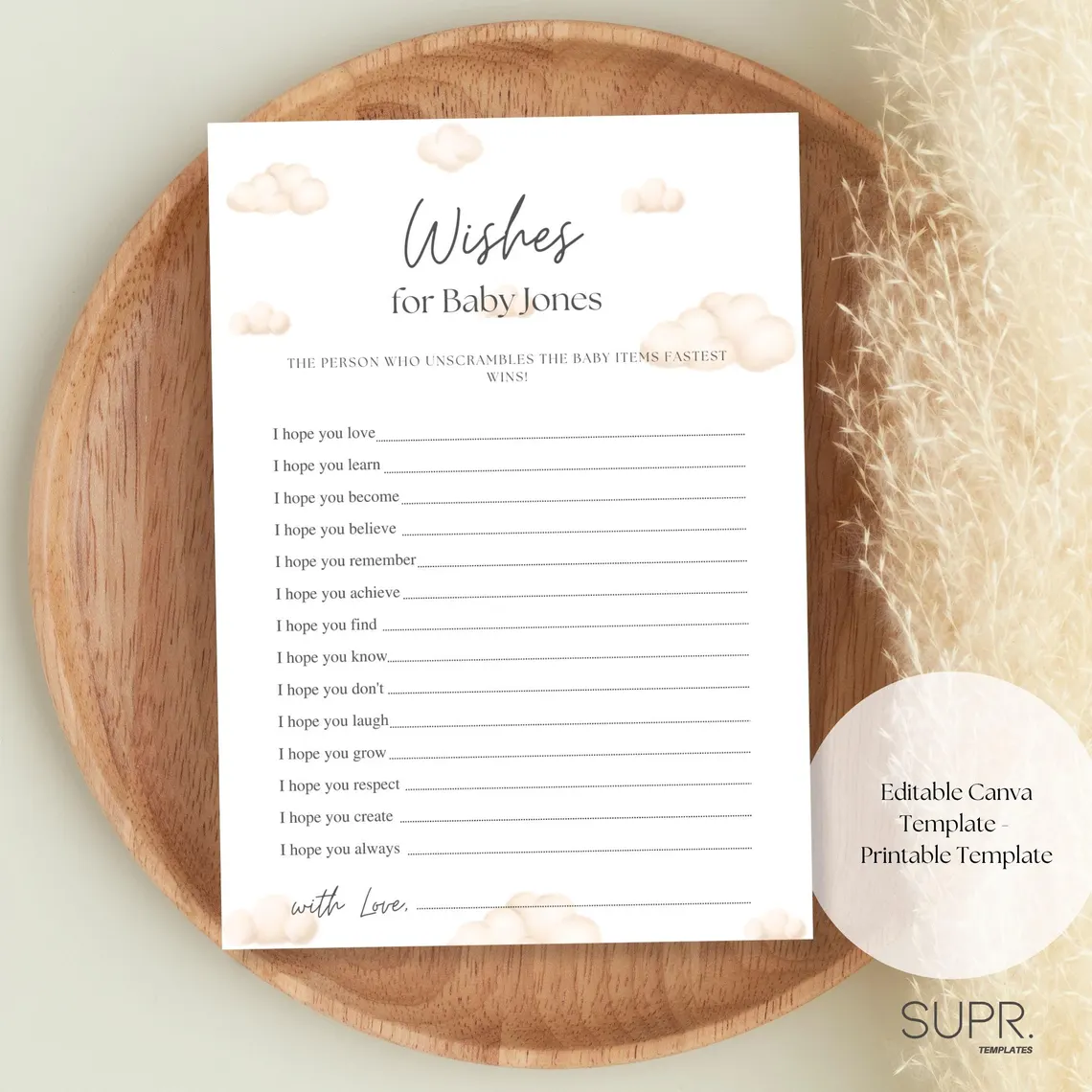 Wishes for Baby Cards: Gender Neutral Keepsake Activity