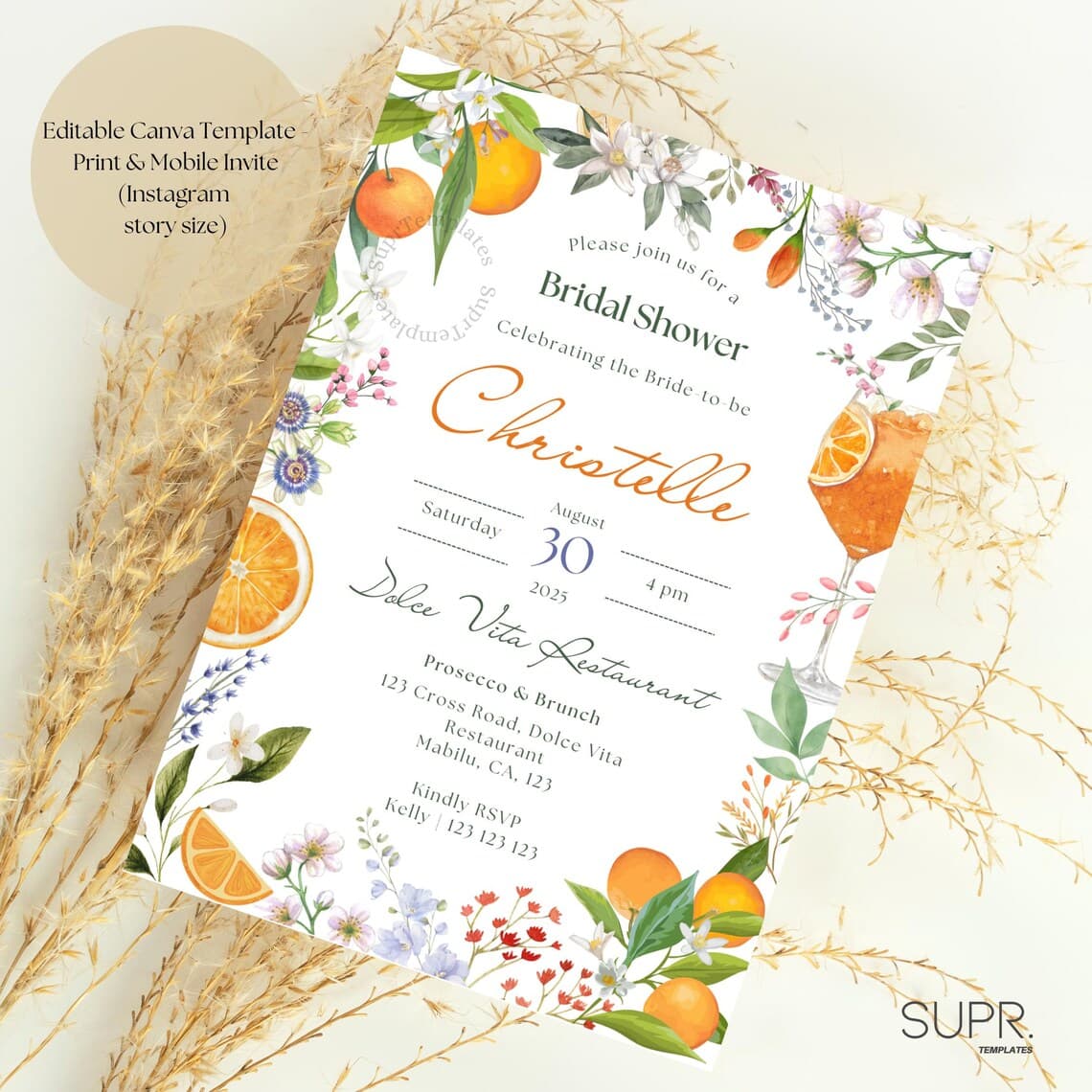 Amalfi Coast Bridal Shower – Orange