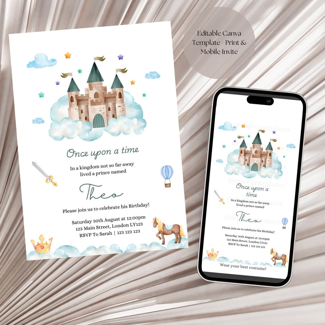 Little Prince Birthday Invitation